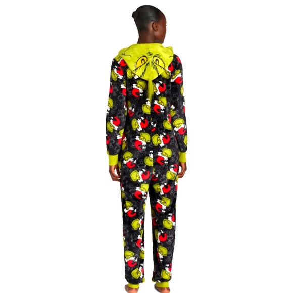 NWT Grinch Super Minky Union Suit w/pockets - Picture 2 of 6
